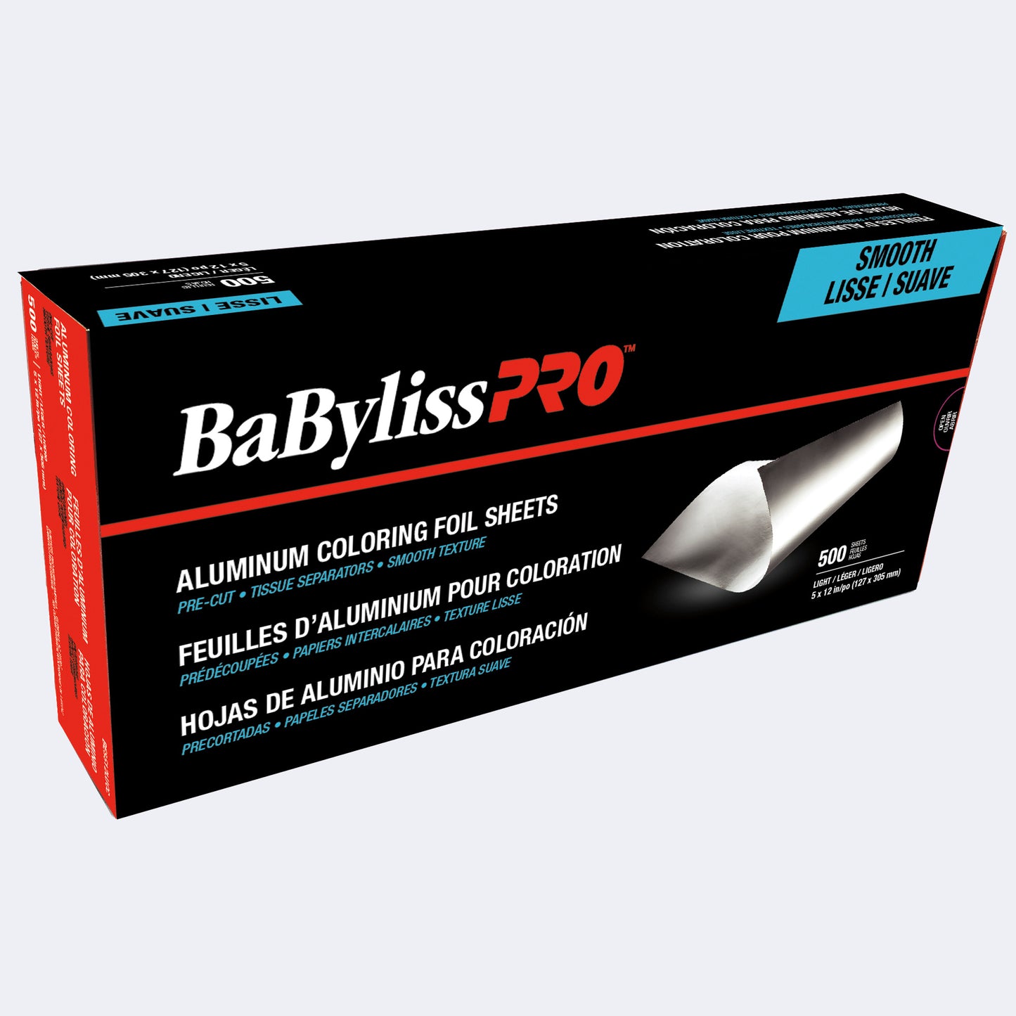 Feuilles d'aluminium pour coloration (500 feuilles) - Babilyss PRO
