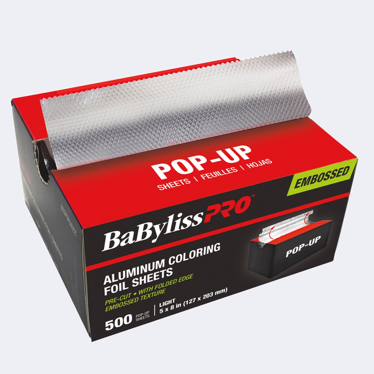 Feuilles d'aluminium POP-UP pour coloration (500 feuilles - 5 po X 8 po)- Babilyss PRO