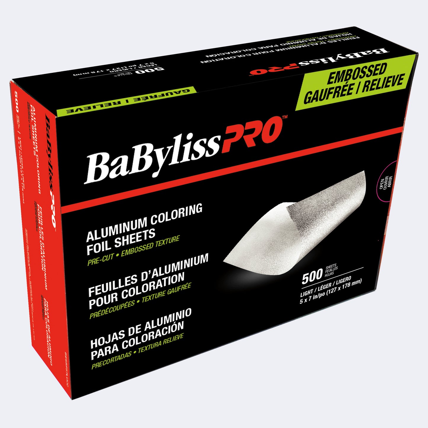 Feuilles d'aluminium pour coloration, (500 feuilles) - Babilyss PRO