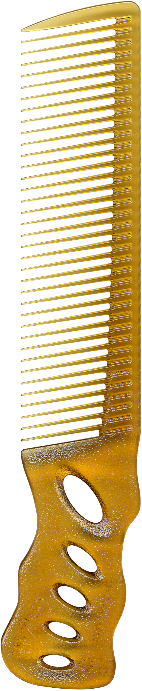 Y.S. Park 238 Hair Comb for Short Hair [Angled Handle] - Caramel