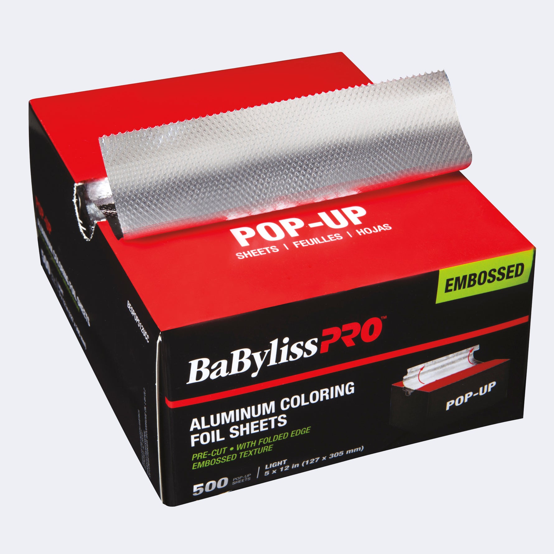 Feuilles d'aluminium POP-UP pour coloration (500 feuilles) - Babilyss PRO