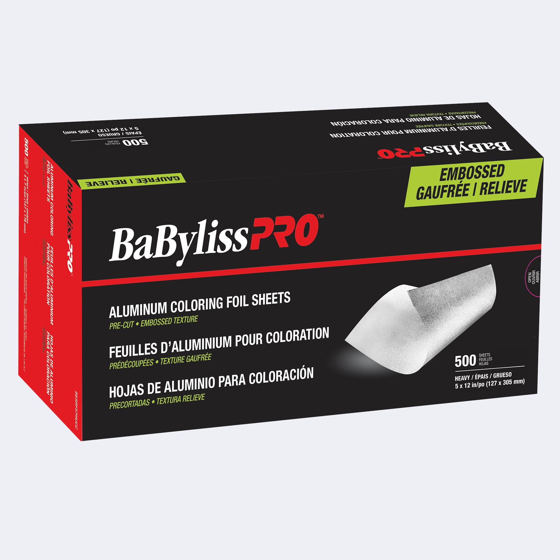 Feuilles d'aluminium pour coloration, 500 feuilles - Babilyss PRO