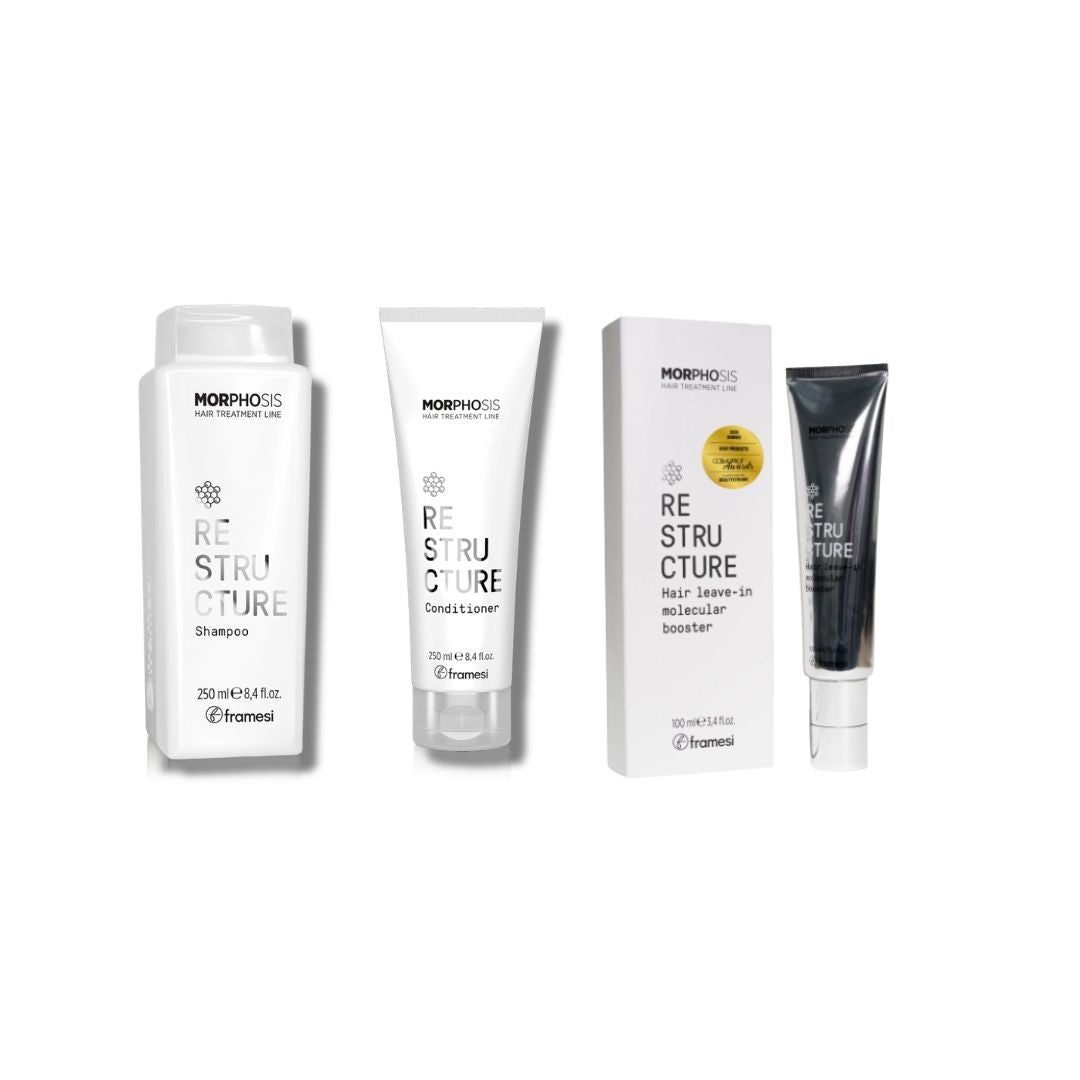 Framesi Morphosis Restructure Shampoo + Conditioner + Leave-In Molecular Booster