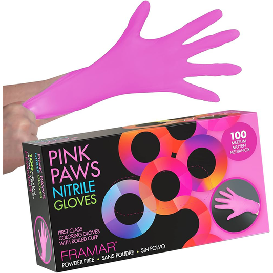 Gants en nitrile Pink Paws