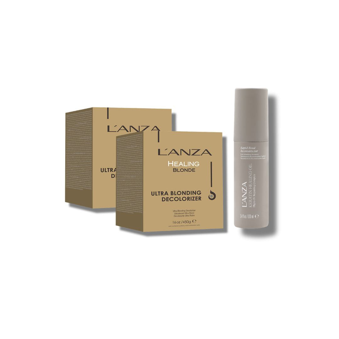 L'ANZA Ultra Blonding Decolorizer (2) + Keratin Healing Oil Rapid Bond Reconstructor