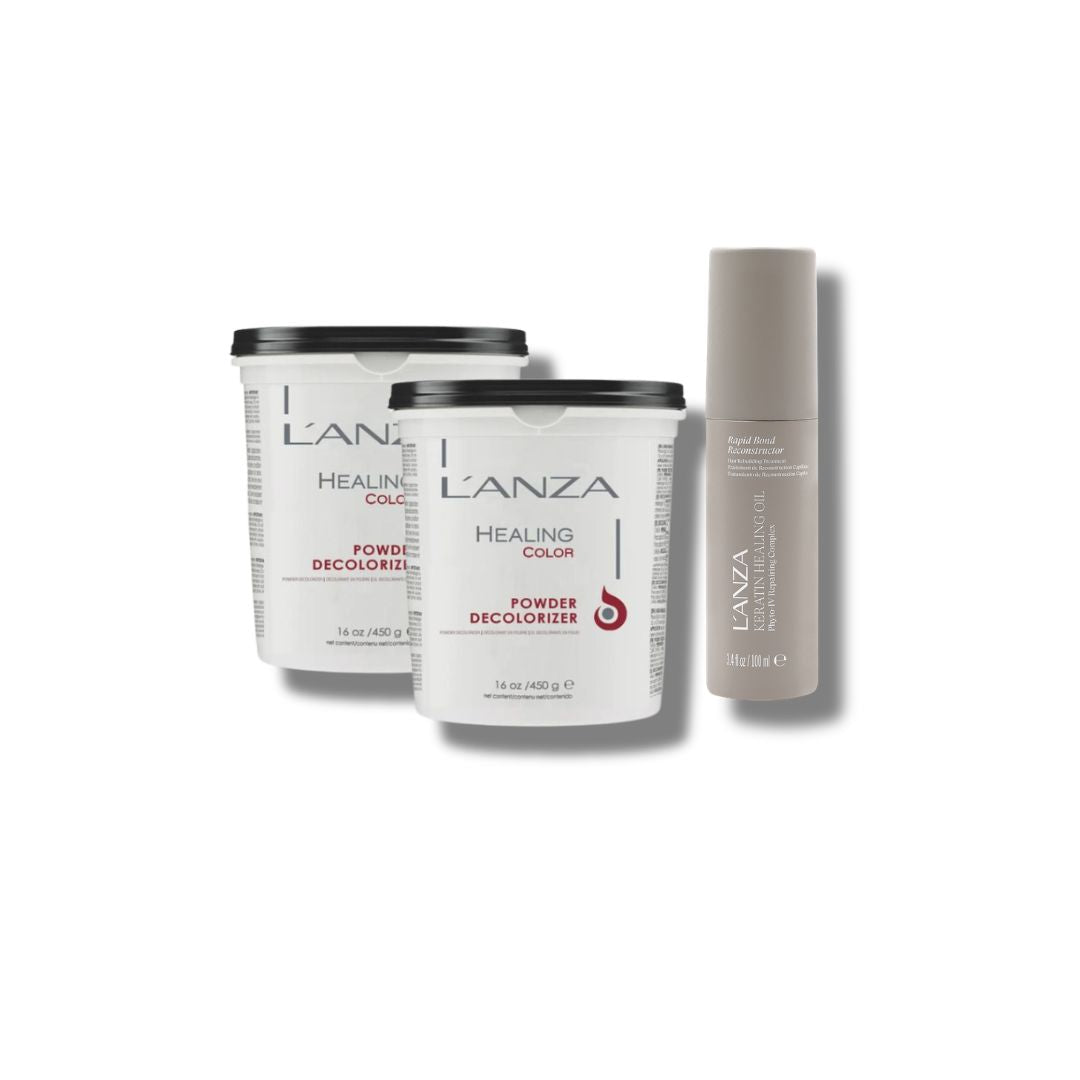 L'ANZA Powder Decolorizer (2) + Keratin Healing Oil Rapid Bond Reconstructor