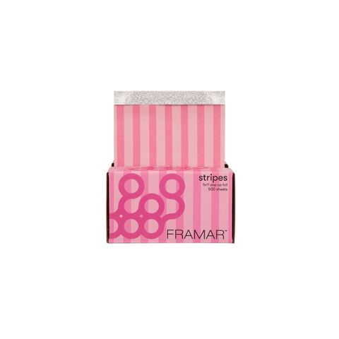 Pink stripes Feuilles d'aluminium Pop Up (5 po X 11 po)