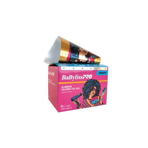 BaBylissPRO® POP ART ! Rouleau de papier d'aluminium pour coloration (lisse, 5 lb, fin, 1 640 pieds)