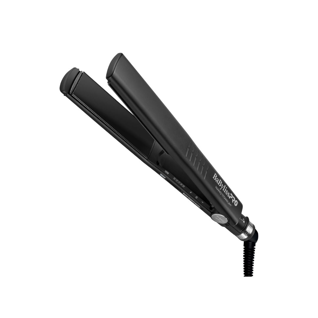BabylissPro 1-1/4 in. Titanium Flat Iron with Dual Ionic Technology.